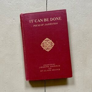 1924 It Can Be Done Poems of Inspiration Gilt Quatrefoil Poetry Inspirational